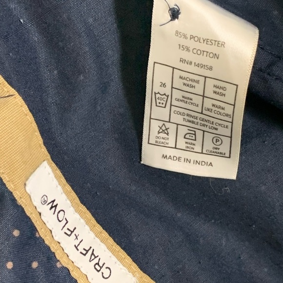 Craft+Flow | Blue slim cotton short sleeve button down shirt size 10/12 … - Picture 7 of 8